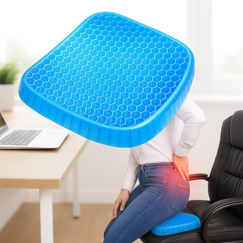 Cojín de Gel Ortopédico Flexible – Alivio para Espalda y Caderas