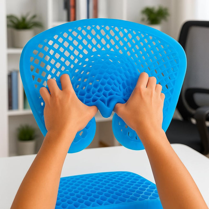 Cojín de Gel Ortopédico Flexible – Alivio para Espalda y Caderas